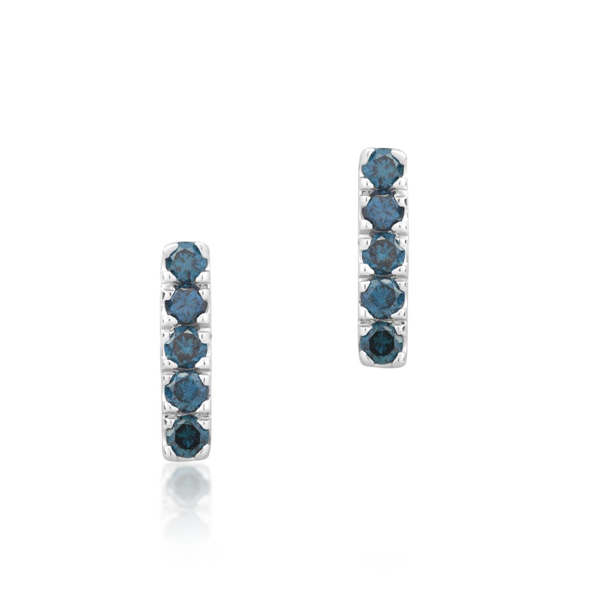 14K white gold earrings with sapphires of 0.25ct
